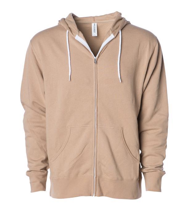 AFX90UNZ Unisex Zip Hooded Sweatshirt - Sandstone / XS ZIPS