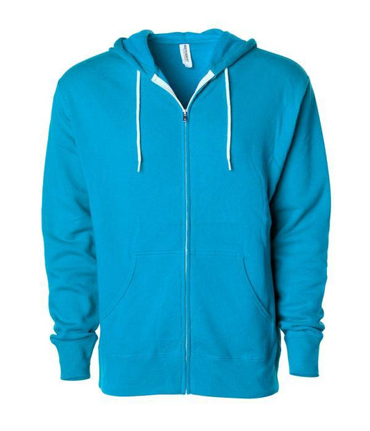 AFX90UNZ Unisex Zip Hooded Sweatshirt - Turquoise / XS ZIPS