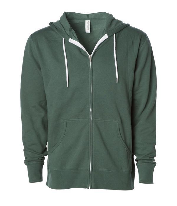 AFX90UNZ Unisex Zip Hooded Sweatshirts - Alpine Green / XS