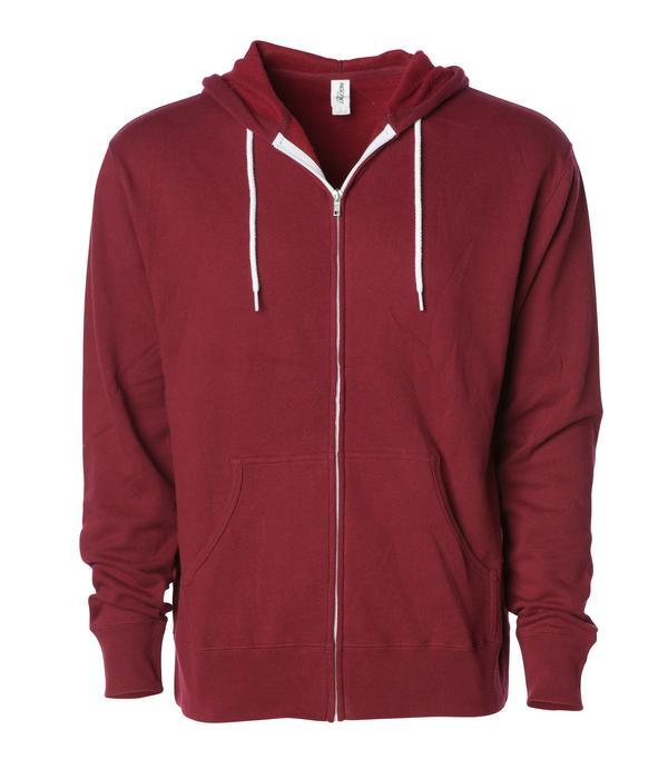 AFX90UNZ Unisex Zip Hooded Sweatshirts - Currant / XS ZIPS