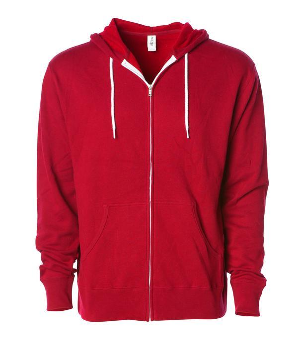 AFX90UNZ Unisex Zip Hooded Sweatshirts - Red / XS ZIPS