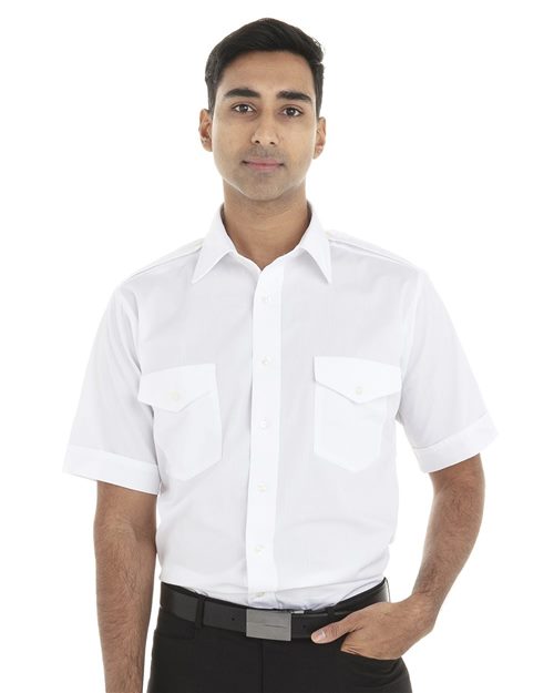 Aviation Short Sleeve Shirt - White / XL