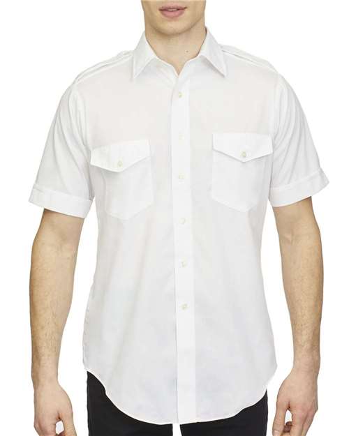 Aviation Short Sleeve Shirt - White / XL