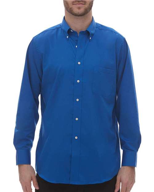 Baby Twill Dress Shirt Royal Blue S Van Heusen Wovens - Fall