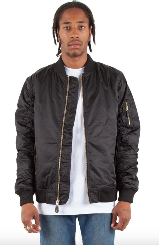 Bomber Jacket Black BOMBER jacket Shaka Wear