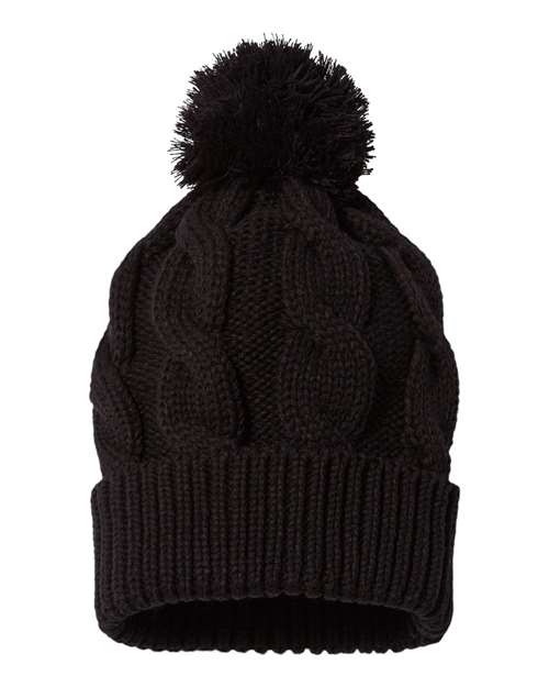 Chunk Twist Cuffed Beanie Black One Size Headwear - Winter Richardson