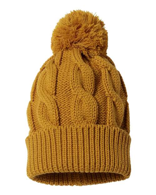 Chunk Twist Cuffed Beanie Camel One Size Headwear - Winter Richardson