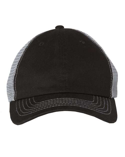 Contrast - Stitch Mesh - Back Cap - Black/ Grey / Adjustable