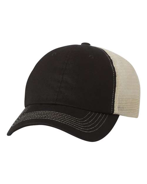 Contrast - Stitch Mesh - Back Cap - Black/ Stone