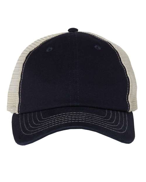 Contrast - Stitch Mesh - Back Cap - Navy/ Stone / Adjustable