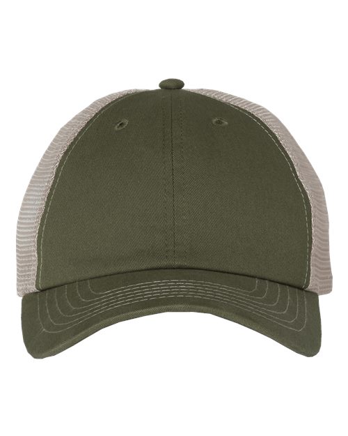 Contrast - Stitch Mesh - Back Cap - Olive/ Khaki