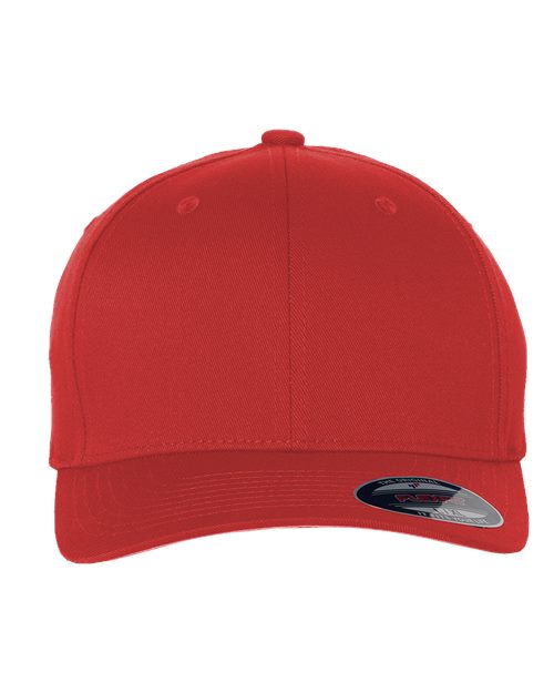 Cotton Blend Cap Red Flexfit Headwear