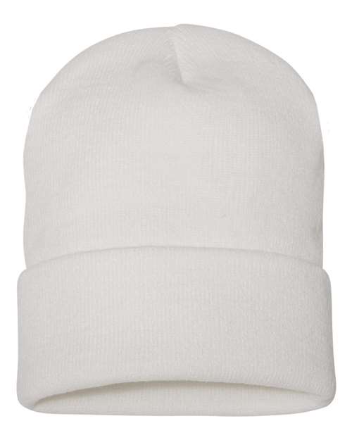 Cuffed Beanie - White / One Size