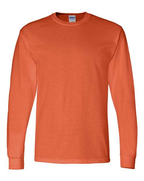 DryBlend® 50/50 Long Sleeve T-Shirt Orange Gildan T-Shirts - Long Sleeve