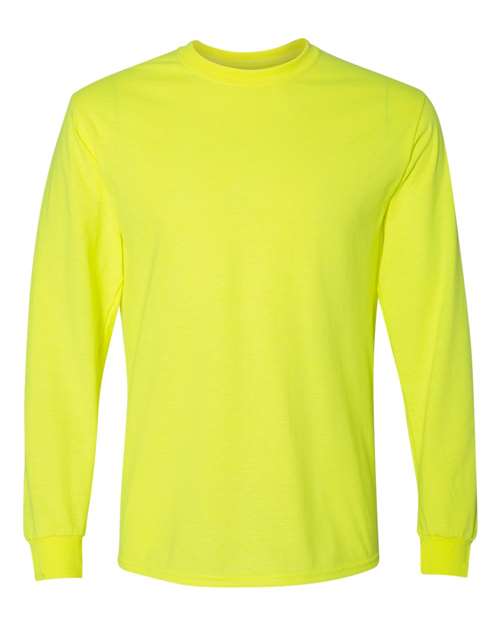 DryBlend® 50/50 Long Sleeve T-Shirt Safety Green Gildan T-Shirts - Long Sleeve