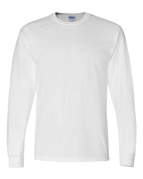 DryBlend® 50/50 Long Sleeve T-Shirt White Gildan T-Shirts - Long Sleeve