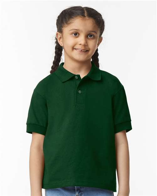 DryBlend® Youth Jersey Polo - Forest Green / S