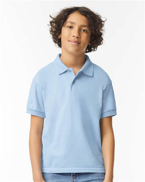 DryBlend® Youth Jersey Polo - Light Blue / L