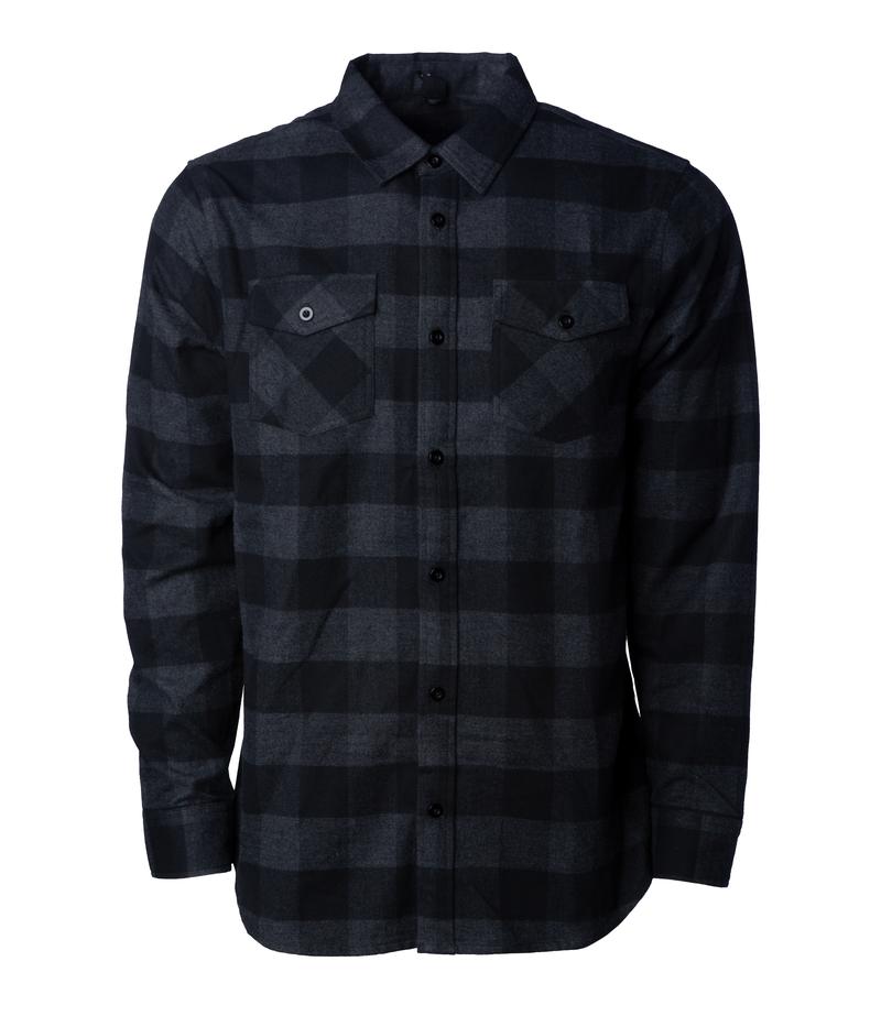 EXP50F - Men’s Flannel Shirt Charcoal Htr Black / XS