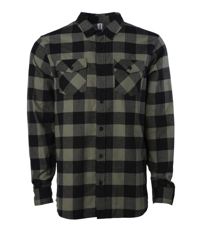 EXP50F - Men’s Flannel Shirt Olive Black / XS