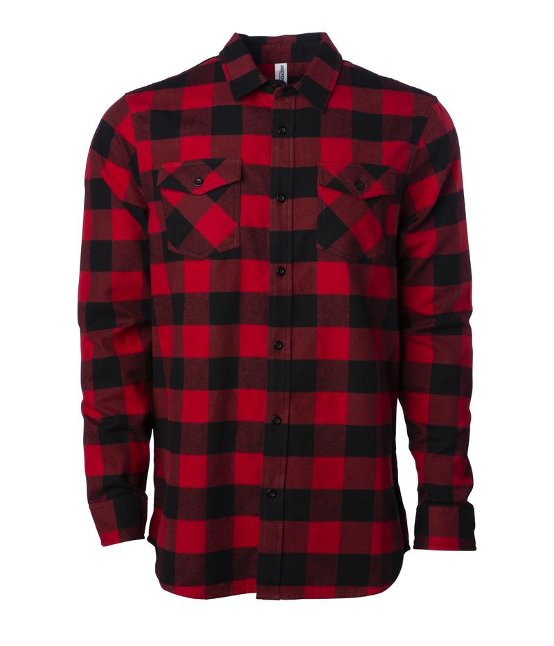 EXP50F - Men’s Flannel Shirt Red Black / XS