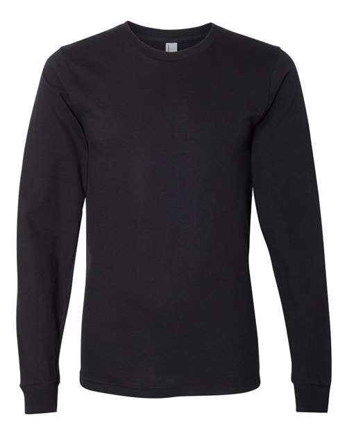 Fine Jersey Long Sleeve Tee Black American Apparel T-Shirts - Long Sleeve