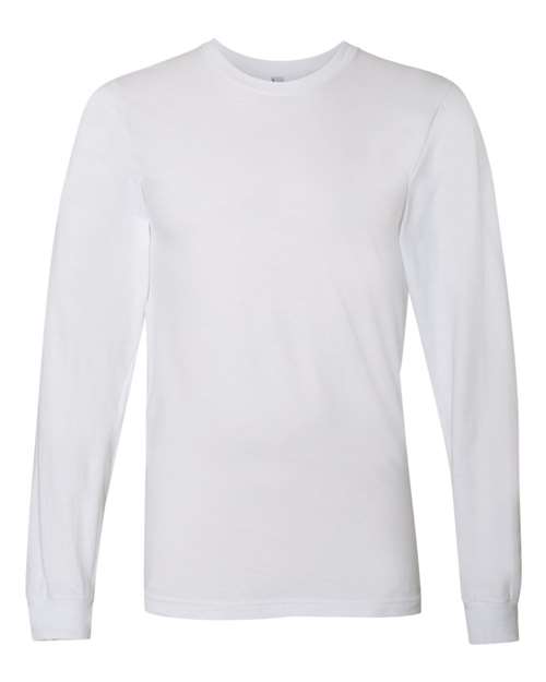 Fine Jersey Long Sleeve Tee White American Apparel T-Shirts - Long Sleeve