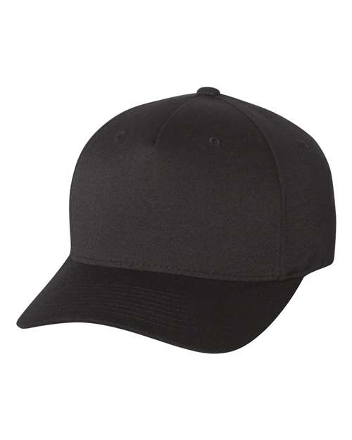 Five Panel Cap Black Flexfit Headwear