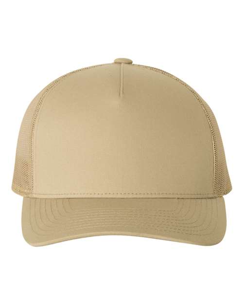 Five - Panel Retro Trucker Cap - Khaki / Adjustable