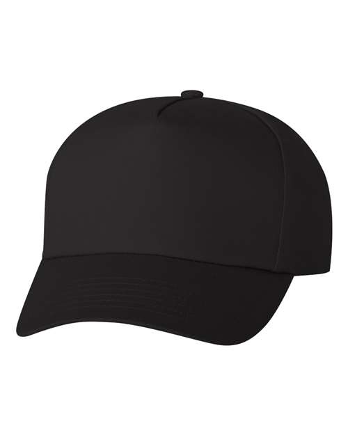 Five - Panel Twill Cap - Black / Adjustable