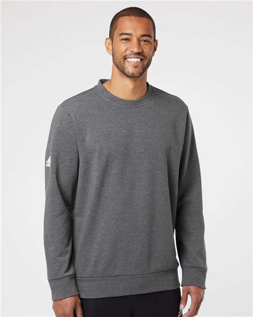 Fleece Crewneck Sweatshirt Dark Grey Heather Adidas Fleece