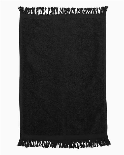 Fringed Fingertip Towel - Black / One Size