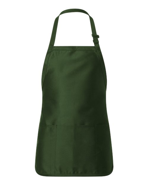 Full - Length Apron with Pouch Pocket - Forest / One Size