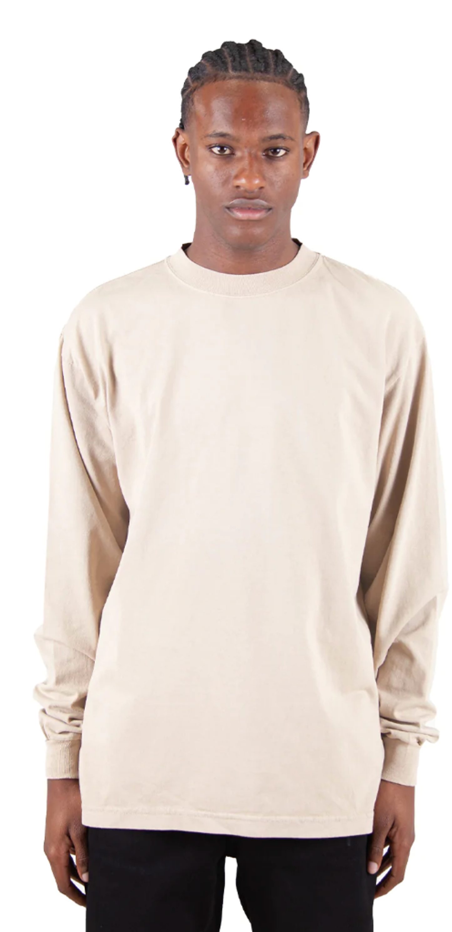 Garment Dye Long Sleeve - Cream / S T SHIRT