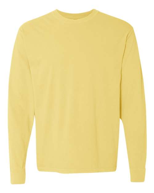 Garment - Dyed Heavyweight Long Sleeve T - Shirt - Butter