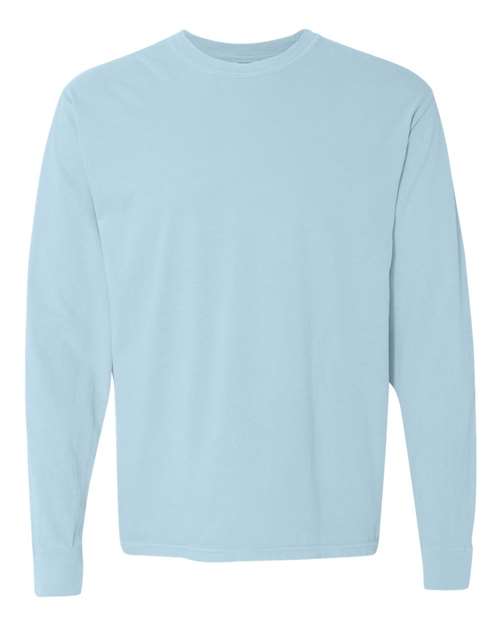 Garment-Dyed Heavyweight Long Sleeve T-Shirt - Chambray Chambray Comfort Colors T-Shirts - Long Sleeve