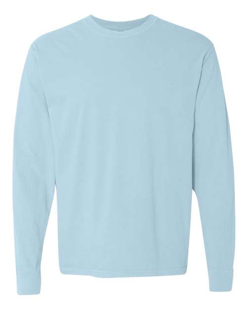 Garment - Dyed Heavyweight Long Sleeve T - Shirt - Chambray
