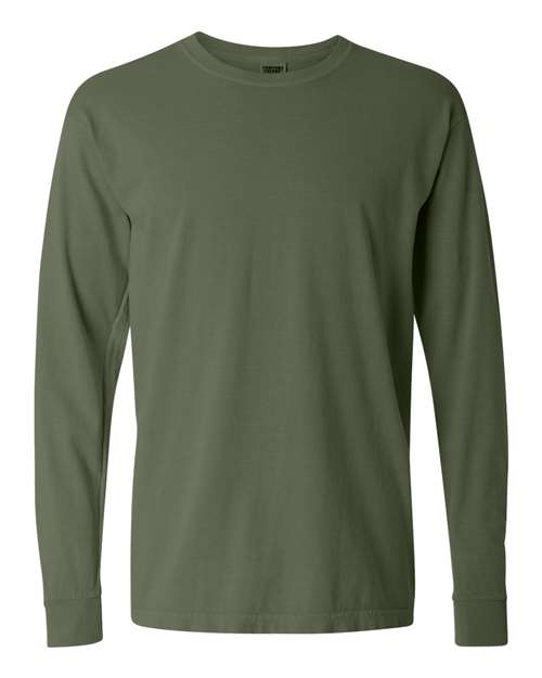 Garment - Dyed Heavyweight Long Sleeve T - Shirt - Hemp / S