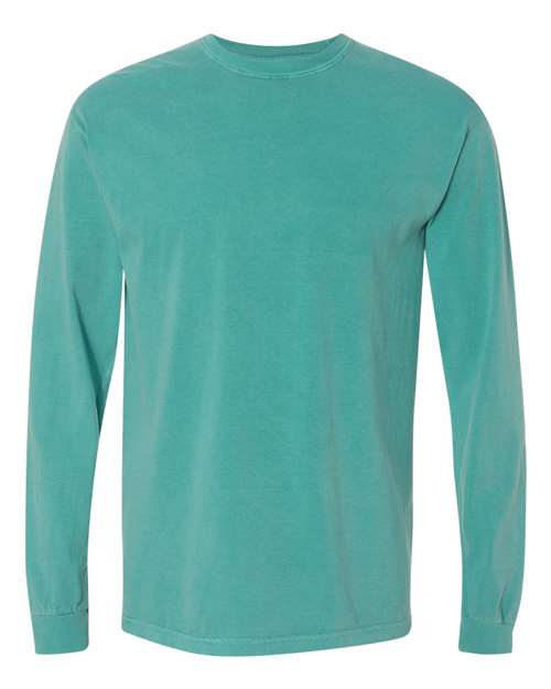 Garment - Dyed Heavyweight Long Sleeve T - Shirt - Seafoam