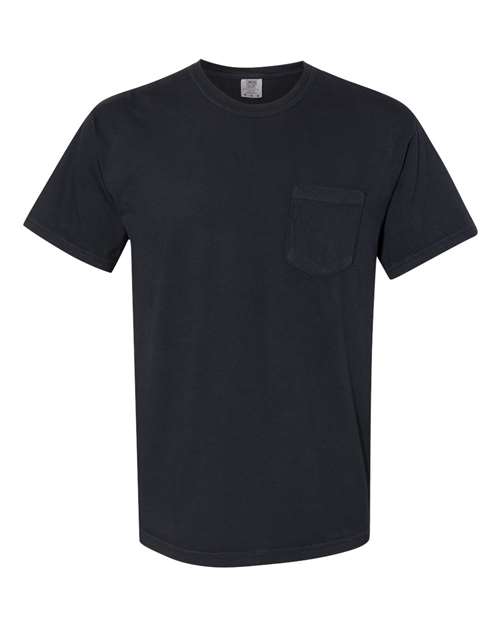 Garment - Dyed Heavyweight Pocket T - Shirt - Black / S