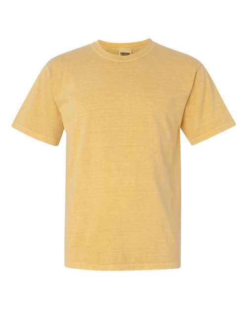 Garment - Dyed Heavyweight T - Shirt - Mustard / S