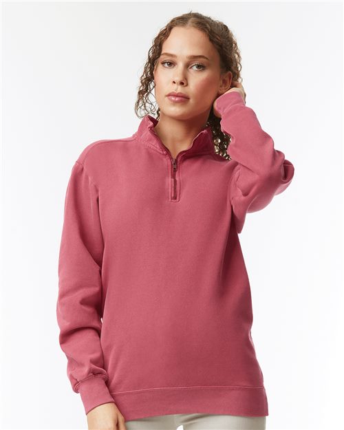 Garment-Dyed Quarter Zip Sweatshirt Comfort Colors Fleece