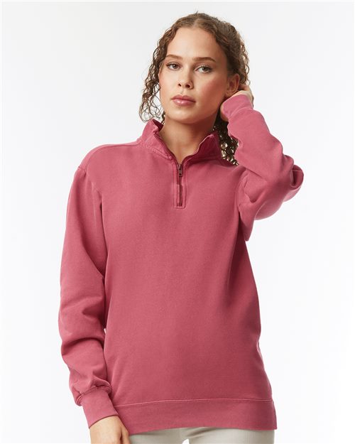 Garment - Dyed Quarter Zip Sweatshirt