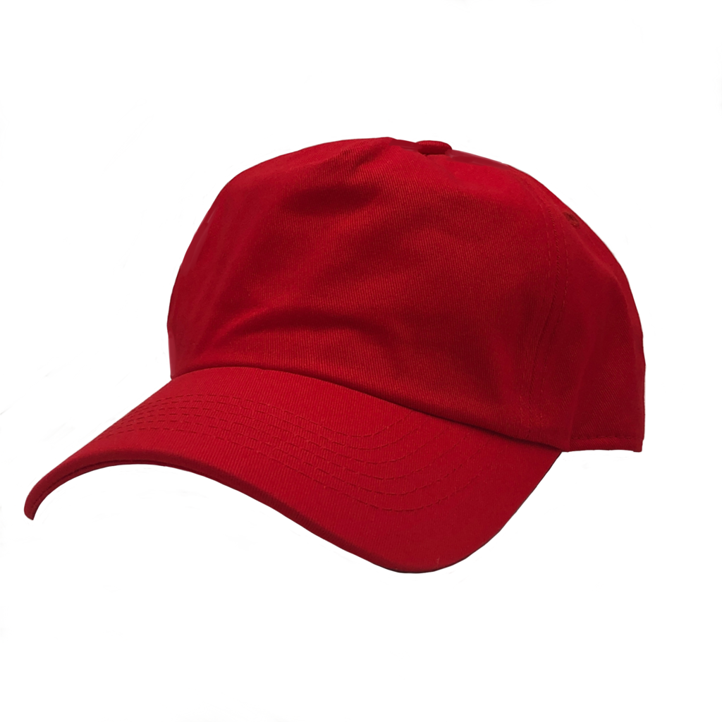GN - 1004P5 - Washed Cotton Dad Caps Red / One Size HATS