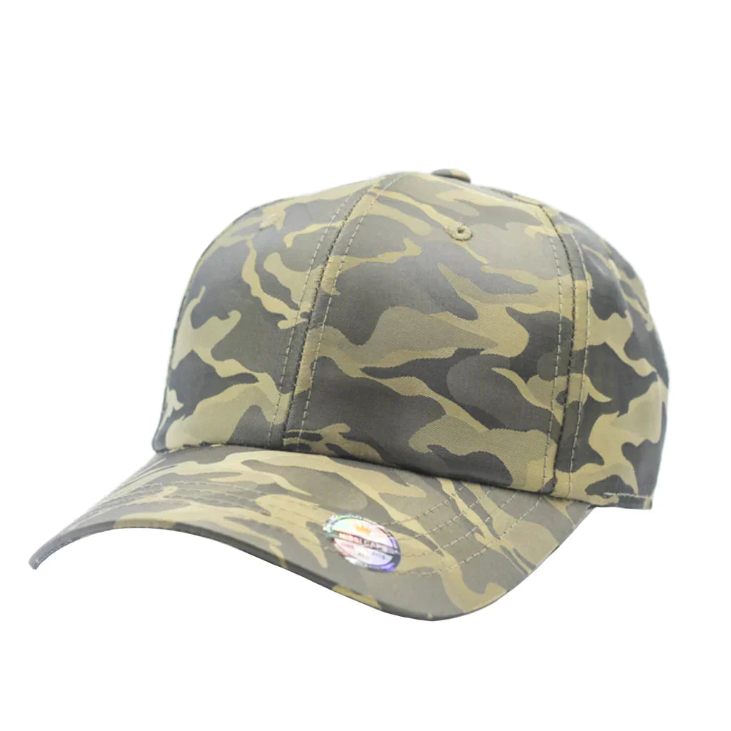 GN - 1017 - Satin Camo Cap One Size / Brown Hats