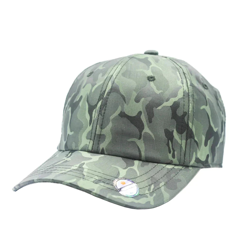GN - 1017 - Satin Camo Cap One Size / Olive Hats