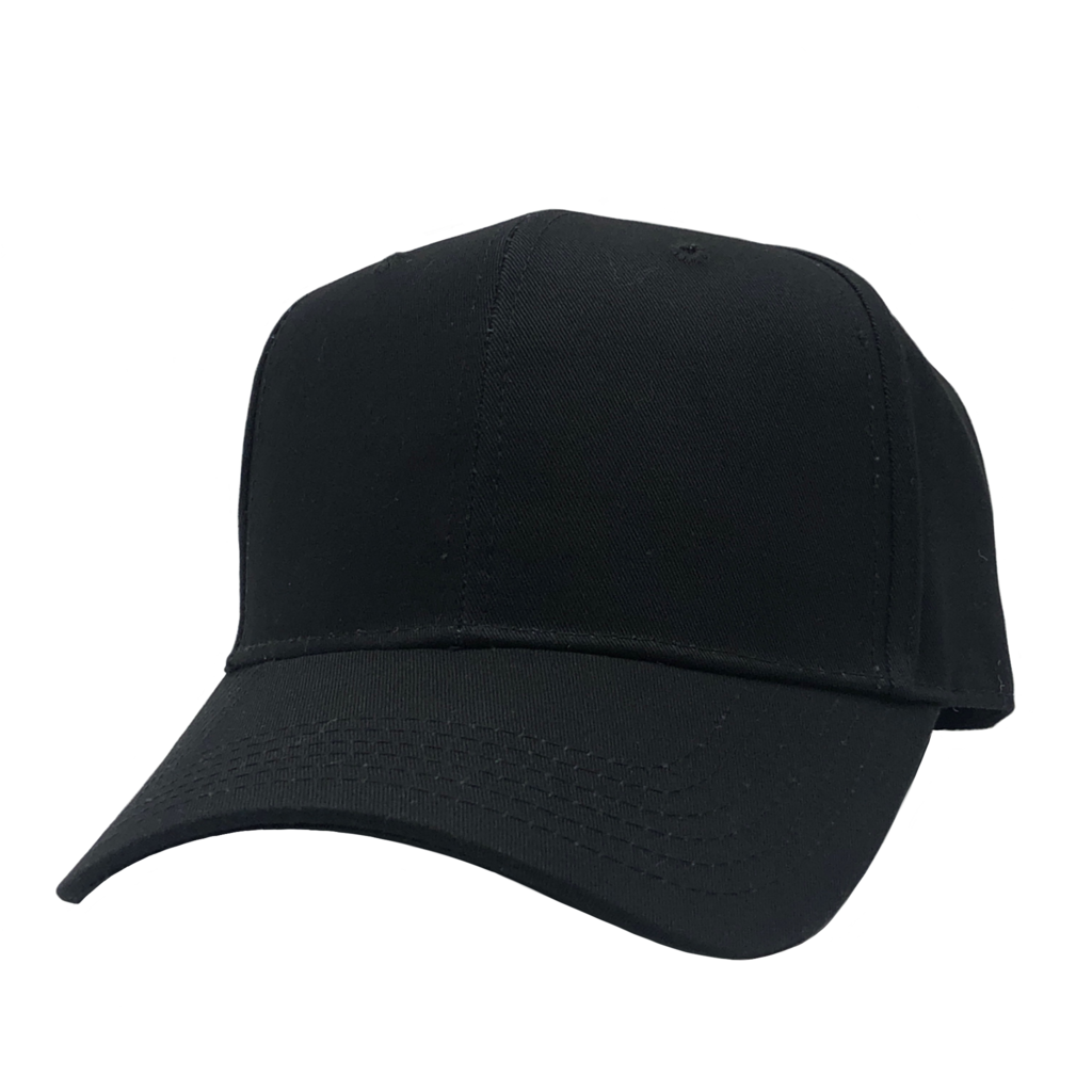 GN-1050 - Pro Style Cap Black One Size 1050 6 PANELS caps casquette COTTON / POLYESTER CURVE hat hats headwear NISSI nissi caps SNAPBACK