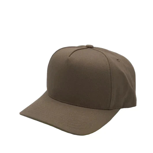 GNV-007 - Premium Pro Style Cap Khaki One Size 5 PANELS caps COMING SOON COTTON / POLYESTER CURVE NISSI nissi caps SNAPBACK