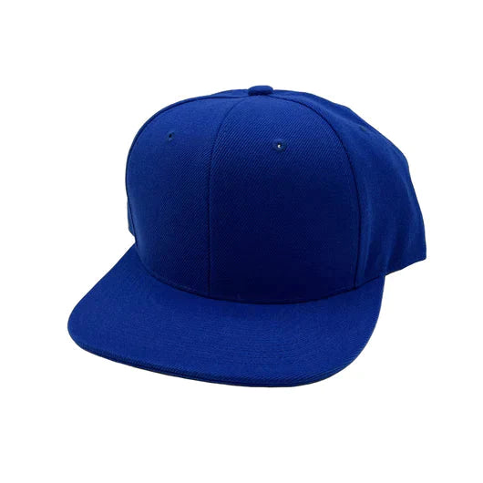 GNV - AS002 - 6 Panels Flat Bill Snapback Cap Royal