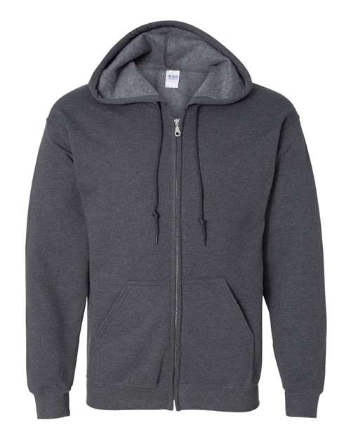 Heavy Blend™ Full - Zip Hooded Sweatshirt - Dark Heather / S